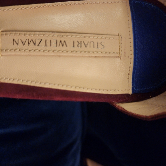 NWT Stuart Weitzman Nudist 75 Cylinder Sandal - Burgundy Suede Size US 10 M - Picture 7 of 9